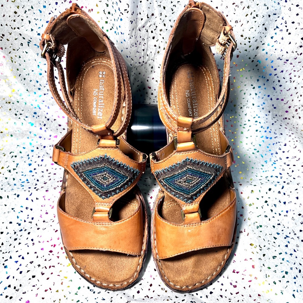 Naturalizer N5 Comfort Reconnect Beaded Gladiator Sandals